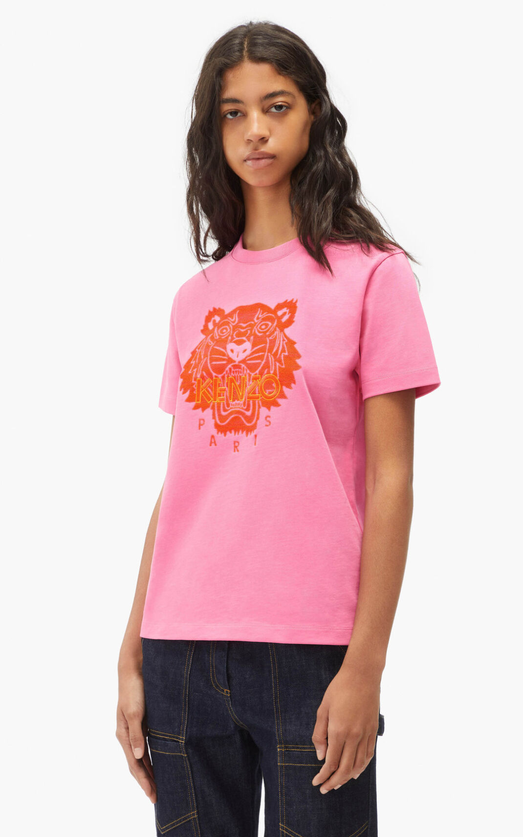 Kenzo Loose 虎 Tシャツ レディース ピンク - IAZSPC586